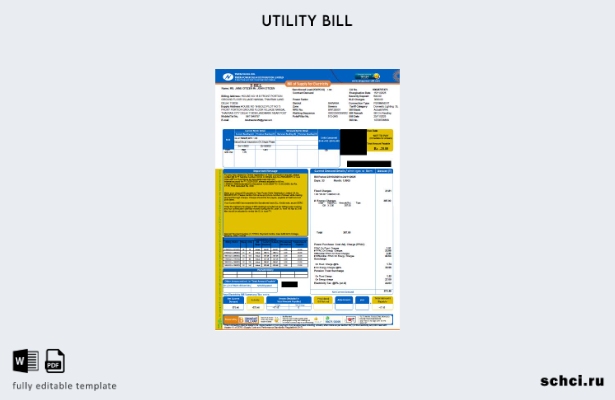 скачать в цифровом формате шаблон счета за коммунальные услуги India Tata Power 